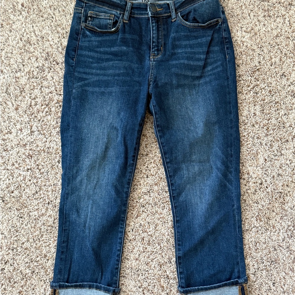 Judy Blue Ankle Cropped Jeans with Faded Wash